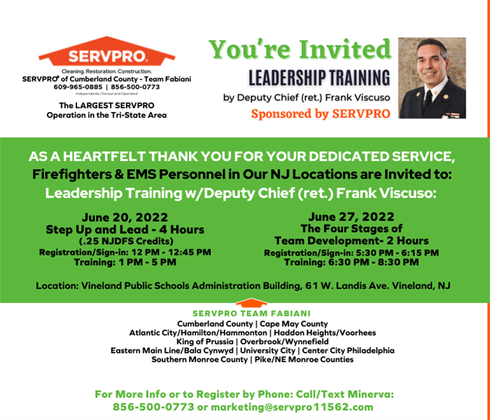 Invitation to Leadership Training by Deputy Chief (ret.) Frank Viscuso